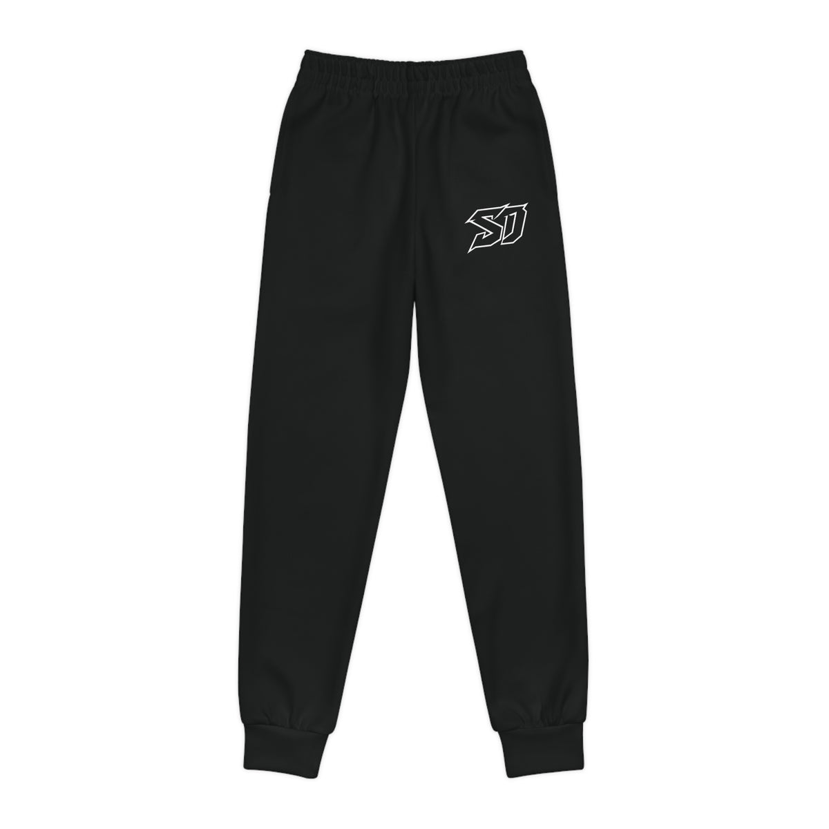 Youth Joggers — Sleek Statik Designs Black Athletic Sweatpants
