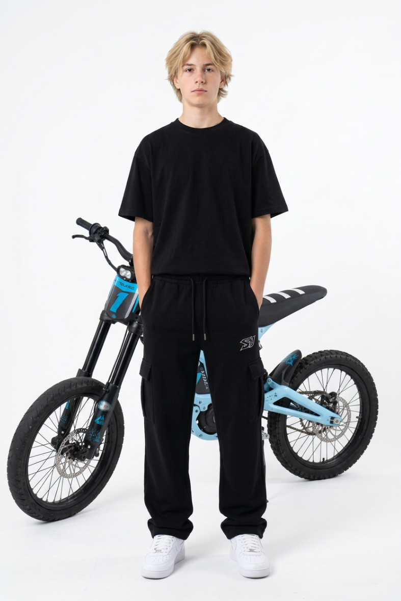 Statik Designs Black Straight Leg Sweatpants