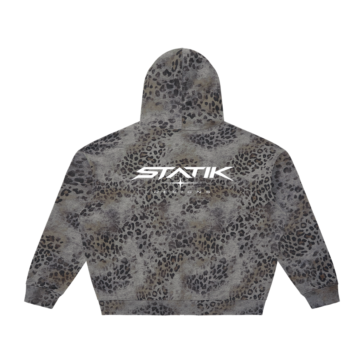 Statik Washed Leopard Zip Hoodie