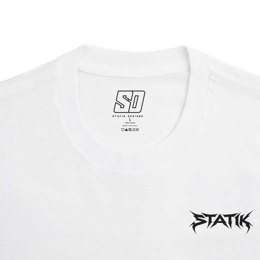 Statik Designs Logo Streetwear T-Shirt | Statik Designs Graphic Tee White