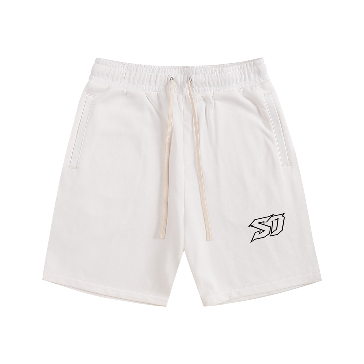 Statik Designs Essential Cotton Shorts White