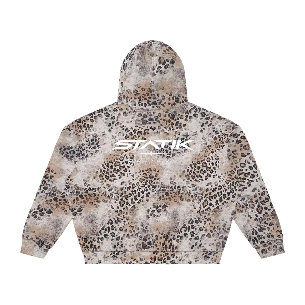 Statik Washed Leopard Zip Hoodie