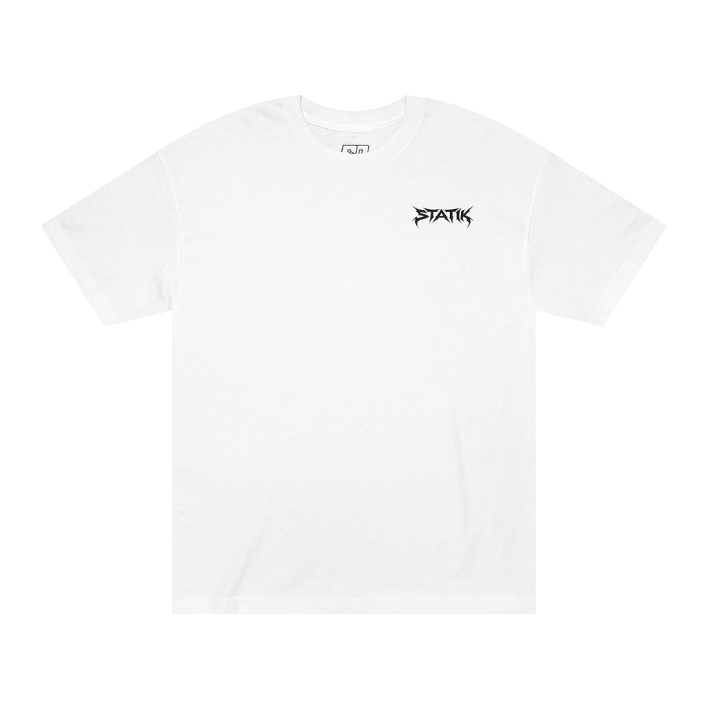 Statik Designs Logo Streetwear T-Shirt | Statik Designs Graphic Tee White