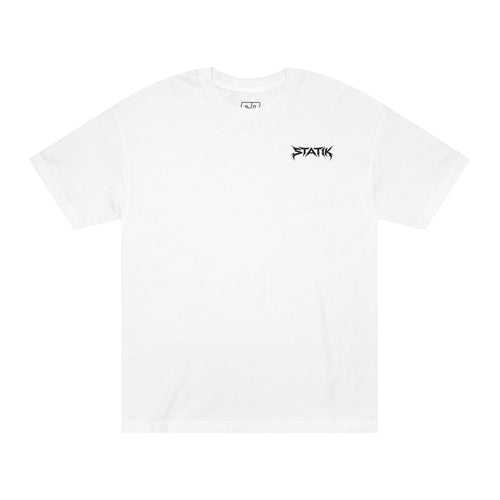 Statik Designs Logo Streetwear T-Shirt | Statik Designs Graphic Tee White