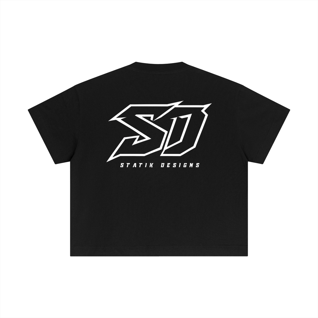 Black Statik Designs Essential Cotton Boxy T-Shirt