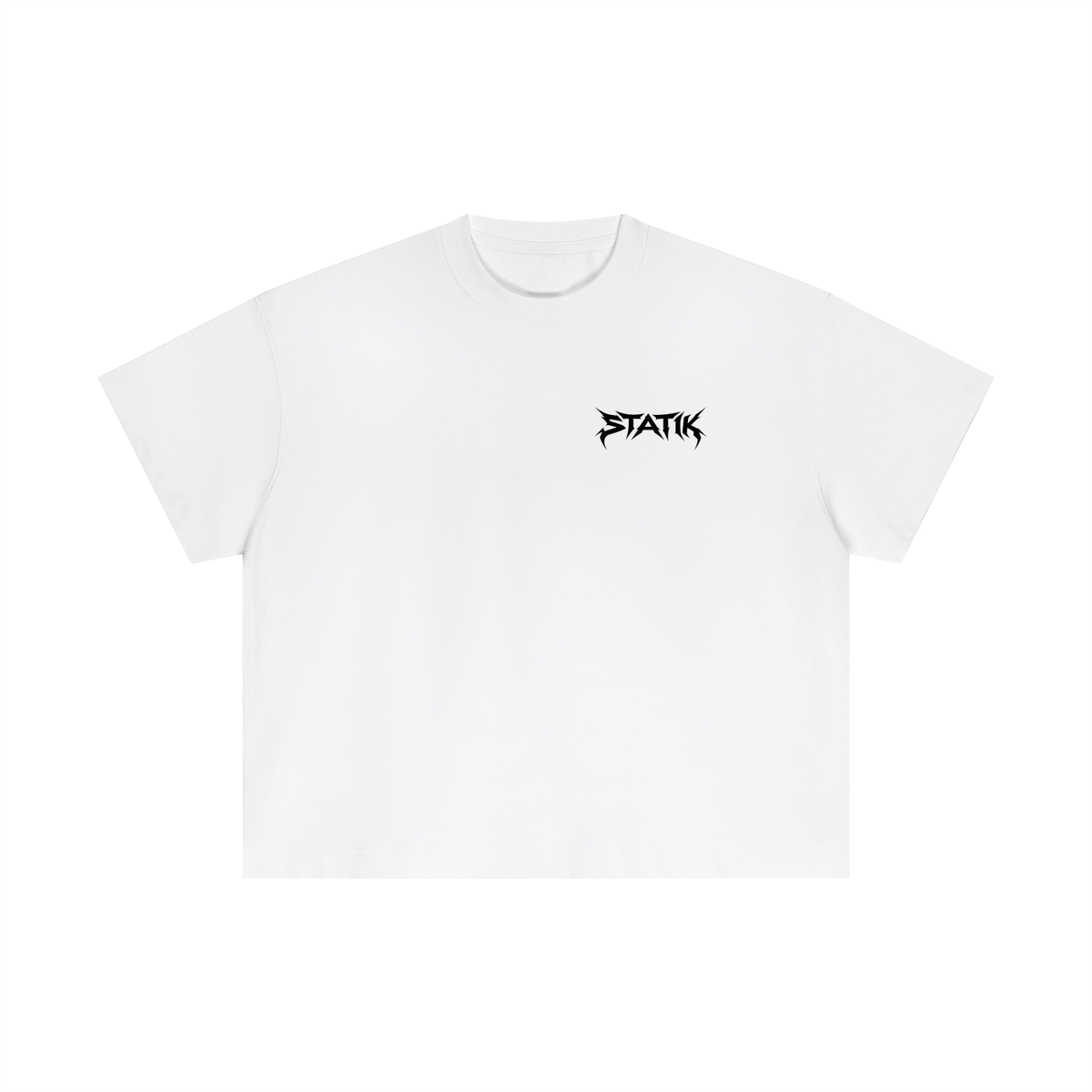 White Statik Designs Essential Cotton Boxy T-Shirt