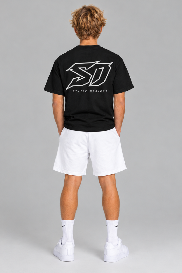 Statik Designs Essential Cotton Shorts White