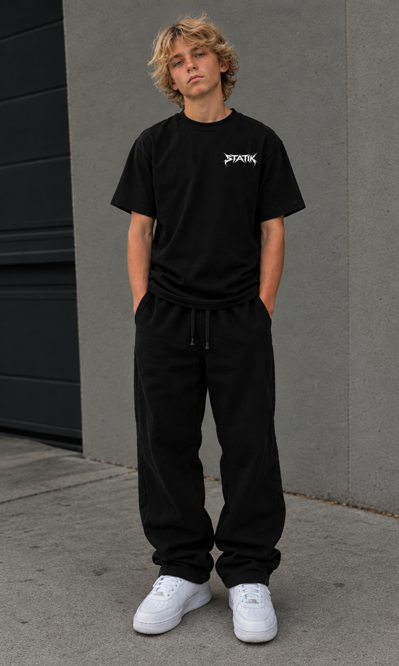 Statik Designs Streetwear T-Shirt | STATIK DESIGNS Graphic Tee Black