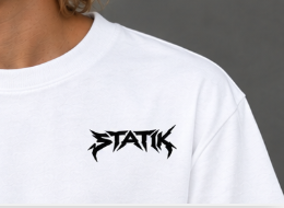 Statik Designs Logo Streetwear T-Shirt | Statik Designs Graphic Tee White