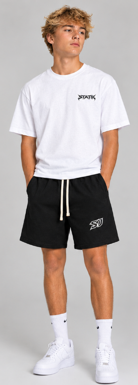 Statik Designs Essential Cotton Shorts Black